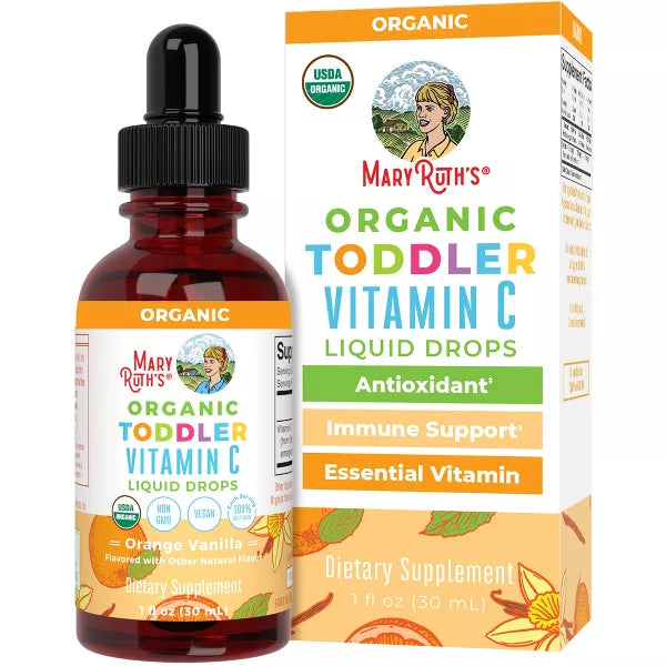 Mary Ruth Toddler Vitamin C Drops, Orange Vanilla, Org, 1 oz Pack 144 Size 24 mo