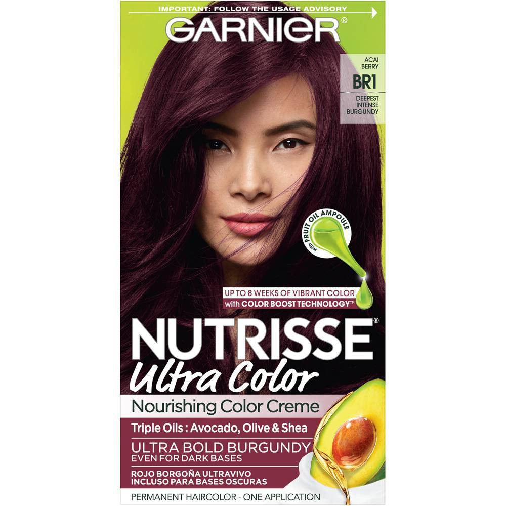 GARNIER HAIRCOLOR NUTRISSE HAIR COLOR : DEEPEST INTENSE BURGUNDY Pack 12