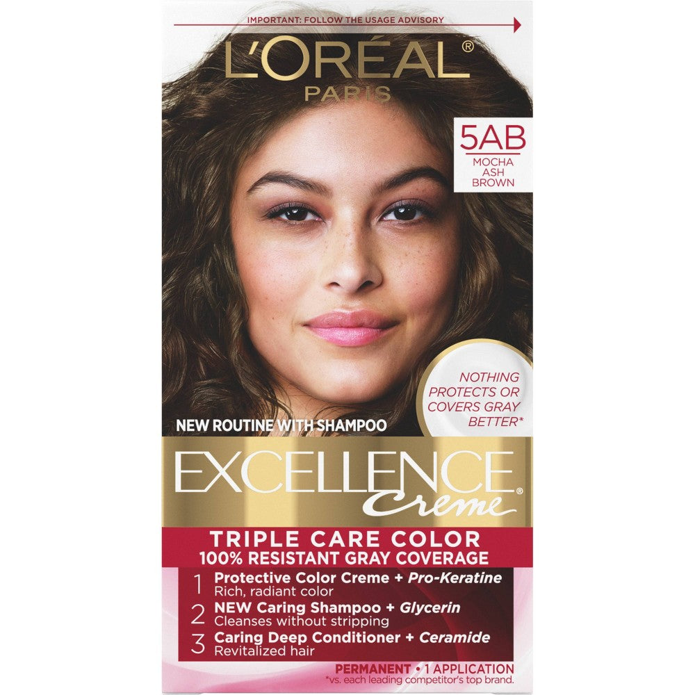L'OREAL HAIRCOLOR EXCELLENCE : MOCHA ASH BROWN Pack 12