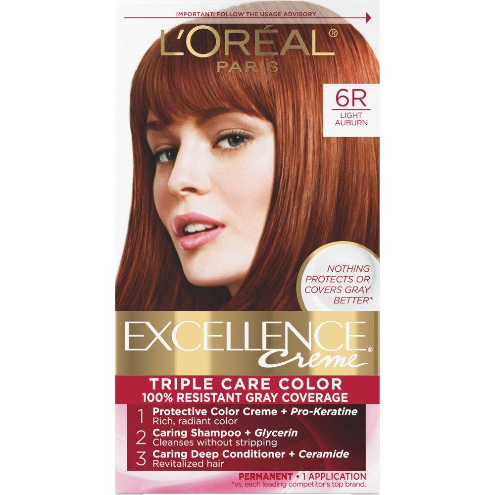 L'OREAL HAIRCOLOR EXCELLENCE : LIGHT AUBURN Pack 12