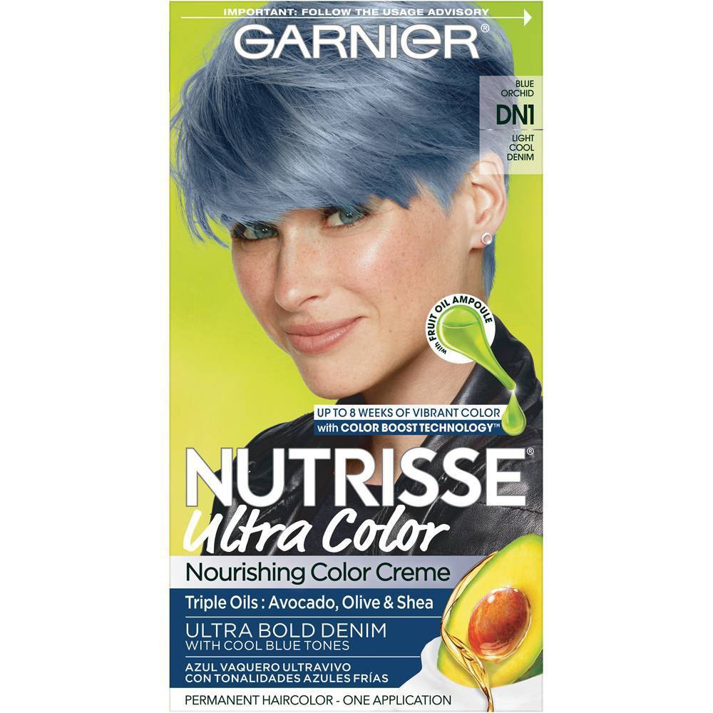 GARNIER HAIRCOLOR NUTRISSE HAIR COLOR : LIGHT COOL DENIM DN1 Pack 12