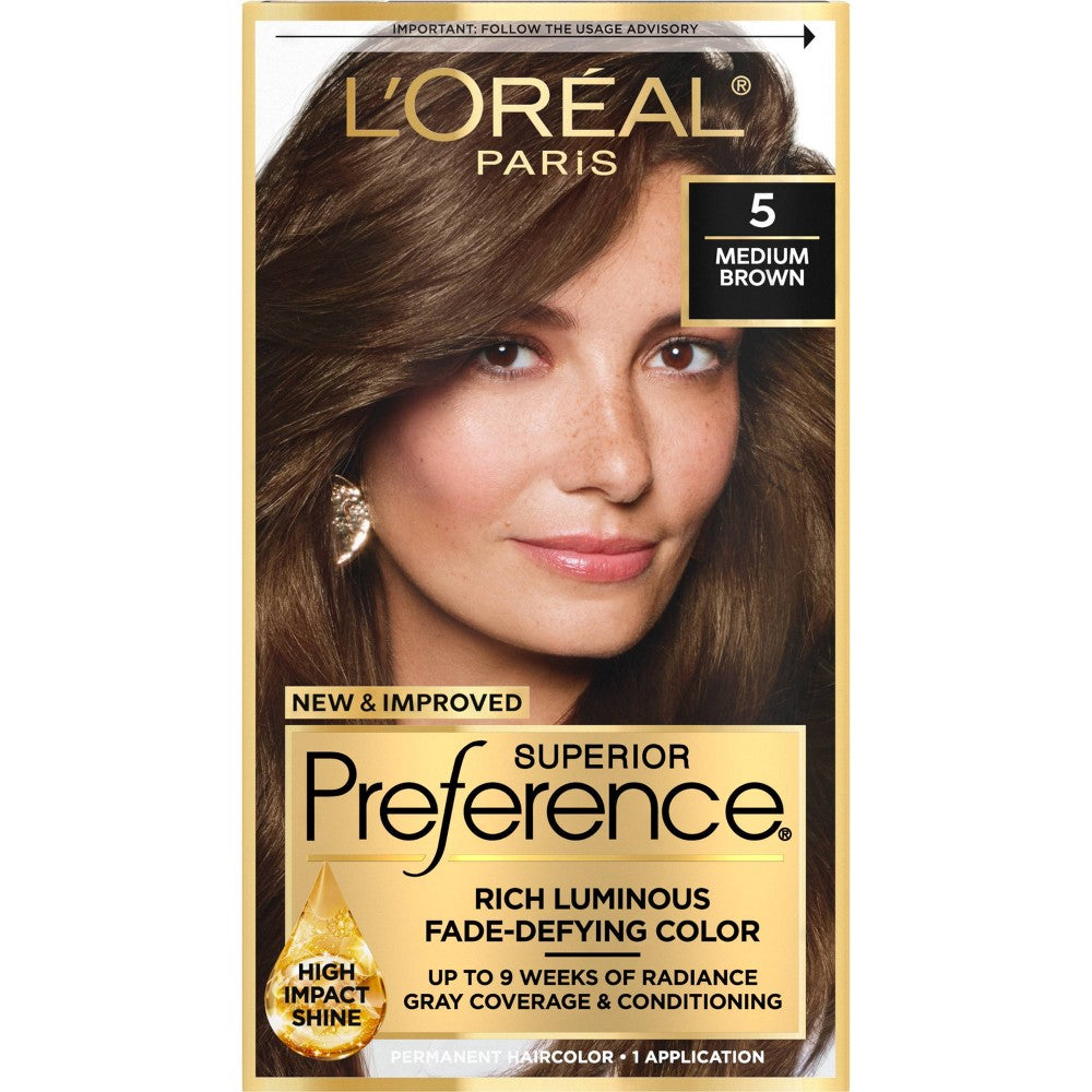L'OREAL HAIRCOLOR PREFERENCE : MEDIUM BROWN Pack 12
