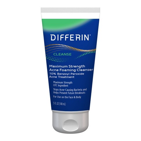 Differin Maximum Strength Acne Foaming Cleanser 10% BPO Size 5 oz Case Pack 12