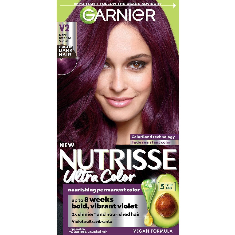 GARNIER HAIRCOLOR NUTRISSE HAIR COLOR : DARK INTENSE VIOLET V2 Pack 12