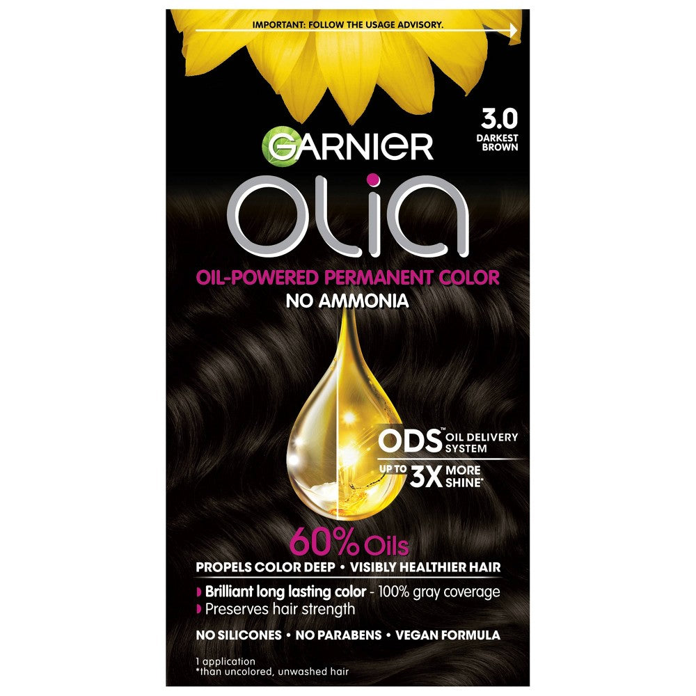 GARNIER HAIRCOLOR Garnier Olia Haircolor : DARKEST BROWN Pack 12