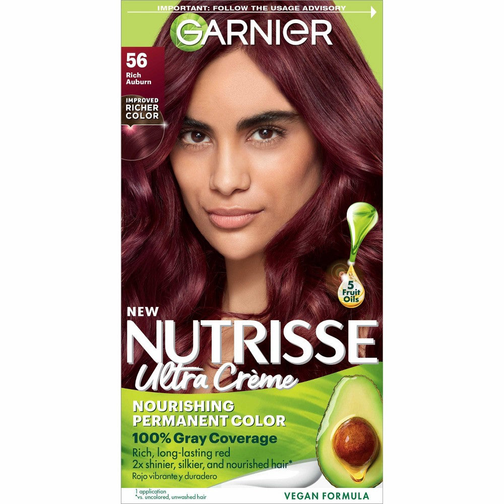 GARNIER HAIRCOLOR NUTRISSE HAIR COLOR : RICH AUBURN (SANGRIA) #56 Pack 12