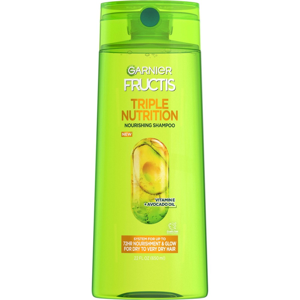 GARNIER HAIRCARE Triple Nutrition Shampoo 22floz : TRIPLE NUTRITION SHAMPOO 22OZ Pack 4