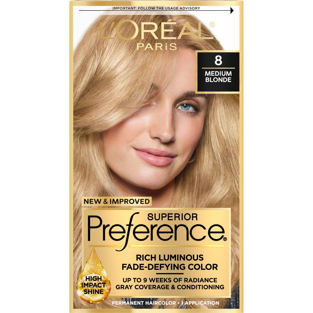 L'OREAL HAIRCOLOR PREFERENCE : MEDIUM BLONDE Pack 12