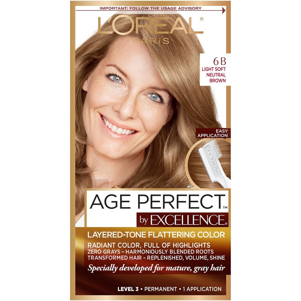 L'OREAL HAIRCOLOR EXCL AGE PRFCT : LIGHT SOFT NEUTRAL BROWN Pack 12