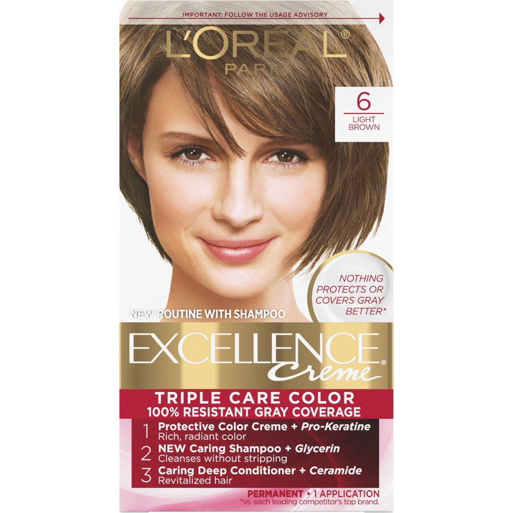 L'OREAL HAIRCOLOR EXCELLENCE : LIGHT BROWN Pack 12