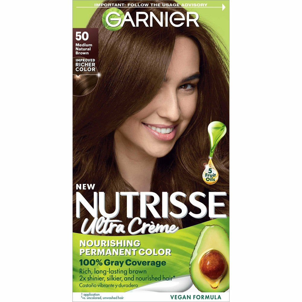 GARNIER HAIRCOLOR NUTRISSE HAIR COLOR : MD NAT BRW (TRUFFLE) #50 Pack 12