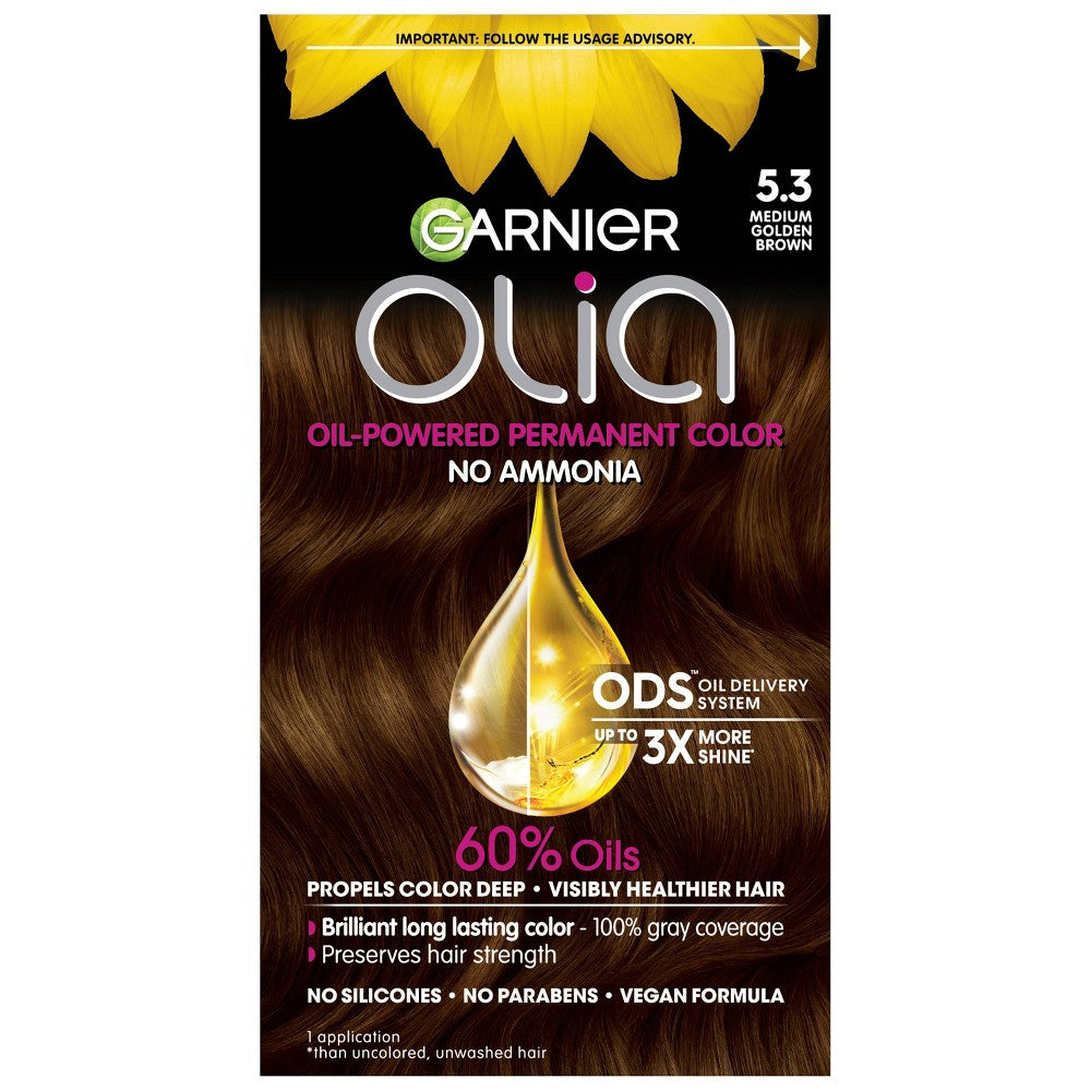 GARNIER HAIRCOLOR Garnier Olia Haircolor : MEDIUM GOLDEN BROWN Pack 12