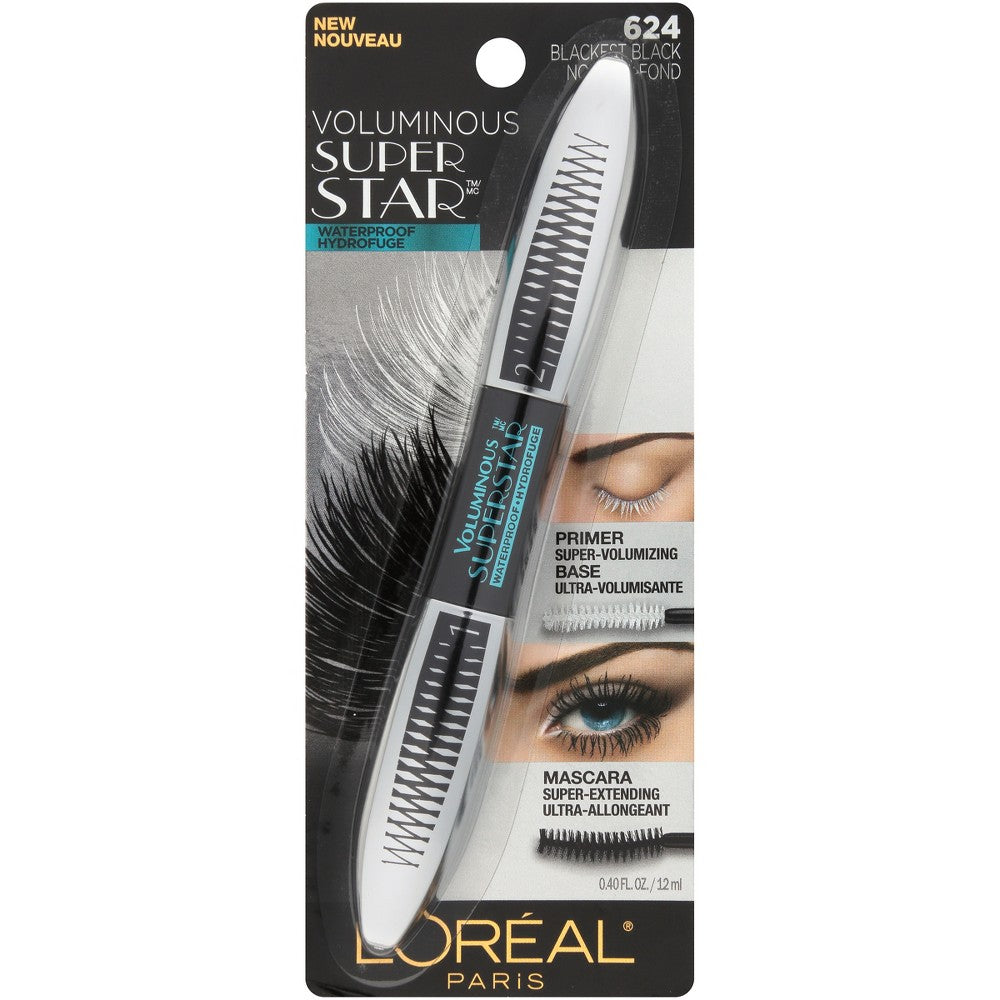 L'OREAL COSMETICS VOLUMINOUS SUPERSTAR WTP : BLACKEST BLACK Pack 72