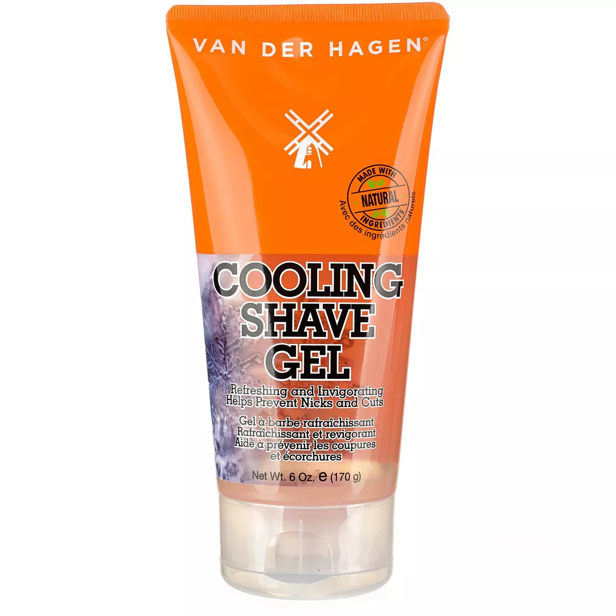 VAN DER HAGEN Cooling Shave Gel Size Net Wt. 6.0 Oz.