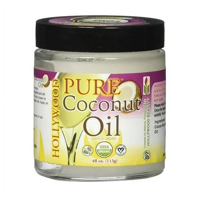 Hollywood Beauty Organic Products Organic Coconut Oil 4 Oz Cs/6