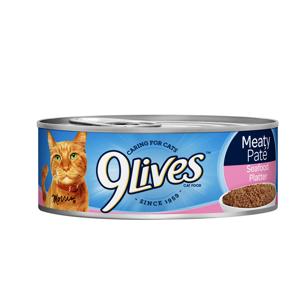 9Lives Meaty Pate Seafood Platter Wet Cat Food 5.5oz