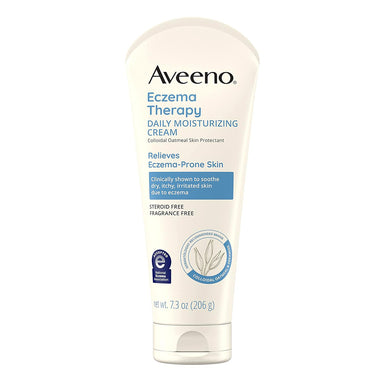 Aveeno Eczema Therapy Daily Moisturizing Body Lotion Fragrance Free Cream Pack 12 Size 7.3oz