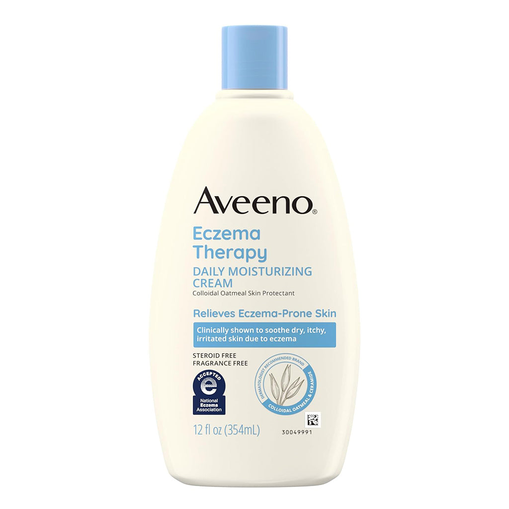 Aveeno Eczema Therapy Daily Soothing Body Cream Steroid Free Pack 12 Size 12oz