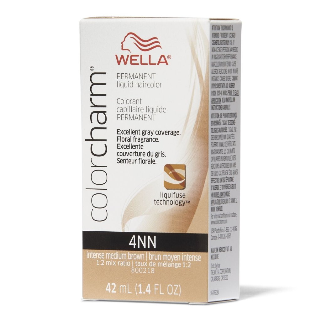 Wella Hair Color Permanent Liquid 4NN Intense Medium Brown 1.4oz Pack 36