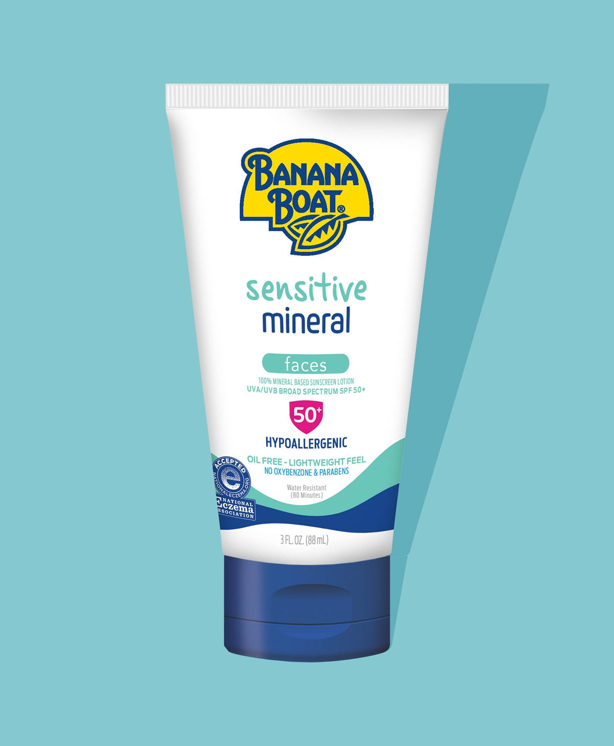 BANANA BOAT SENSITIVE 100% MINERAL FACE LOTION SPF 50+ 3oz