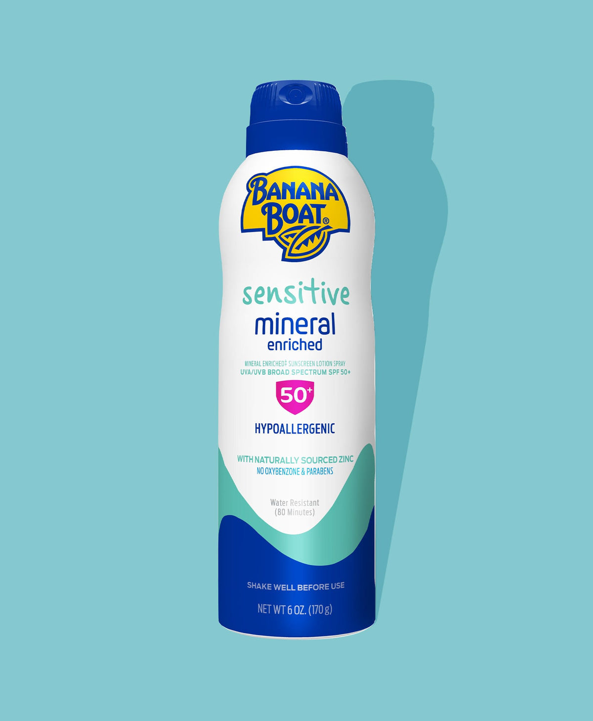 BANANA BOAT SENSITIVE MINERAL ENRICHED SPRAY SPF 50 6oz