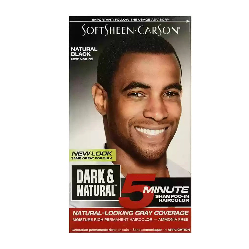 Softsheen Carson Dark & Natural Shampoo in Permanent Men's Hair Color Natural Black