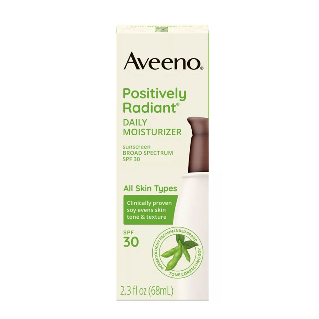 Aveeno Positively Radiant Sheer Daily Moisturizer SPF 30 Pack 12 Size 2.3oz