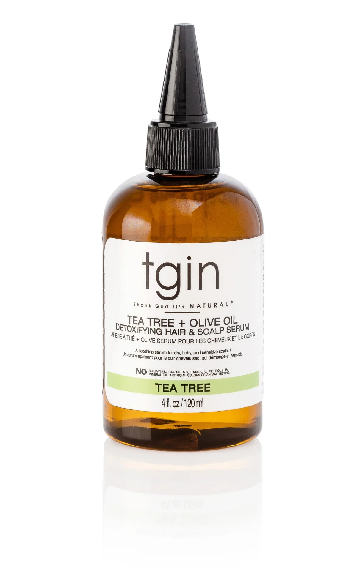 TGIN Tea Tree + Olive Oil Detoxifying Hair & Scalp Serum - 4oz Pack 6