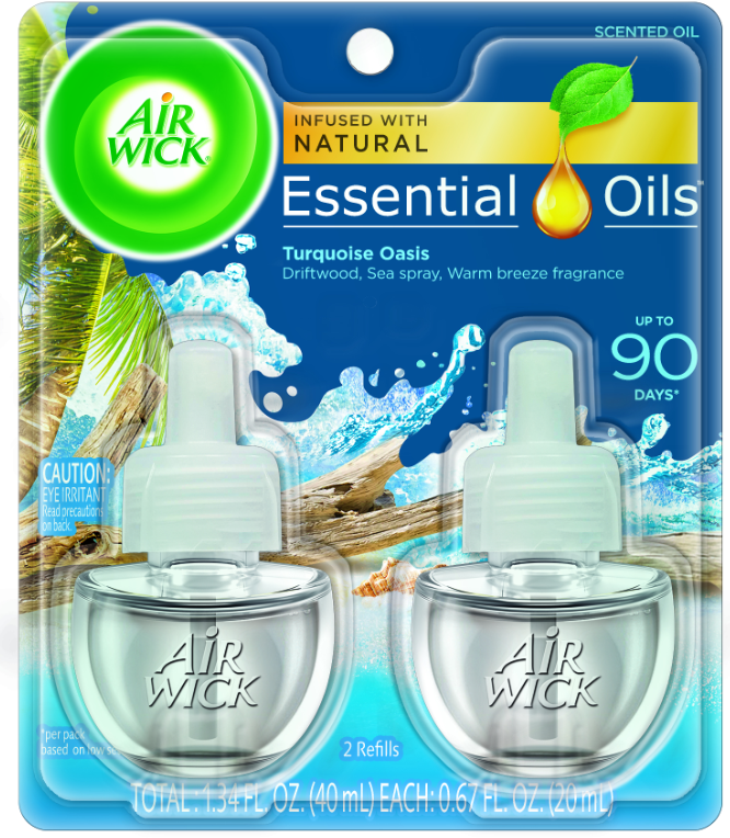 AIR WICK® Scented Oil - Twin Refill Essential Oils™ Turquoise Oasis 6/(2x.67) oz.