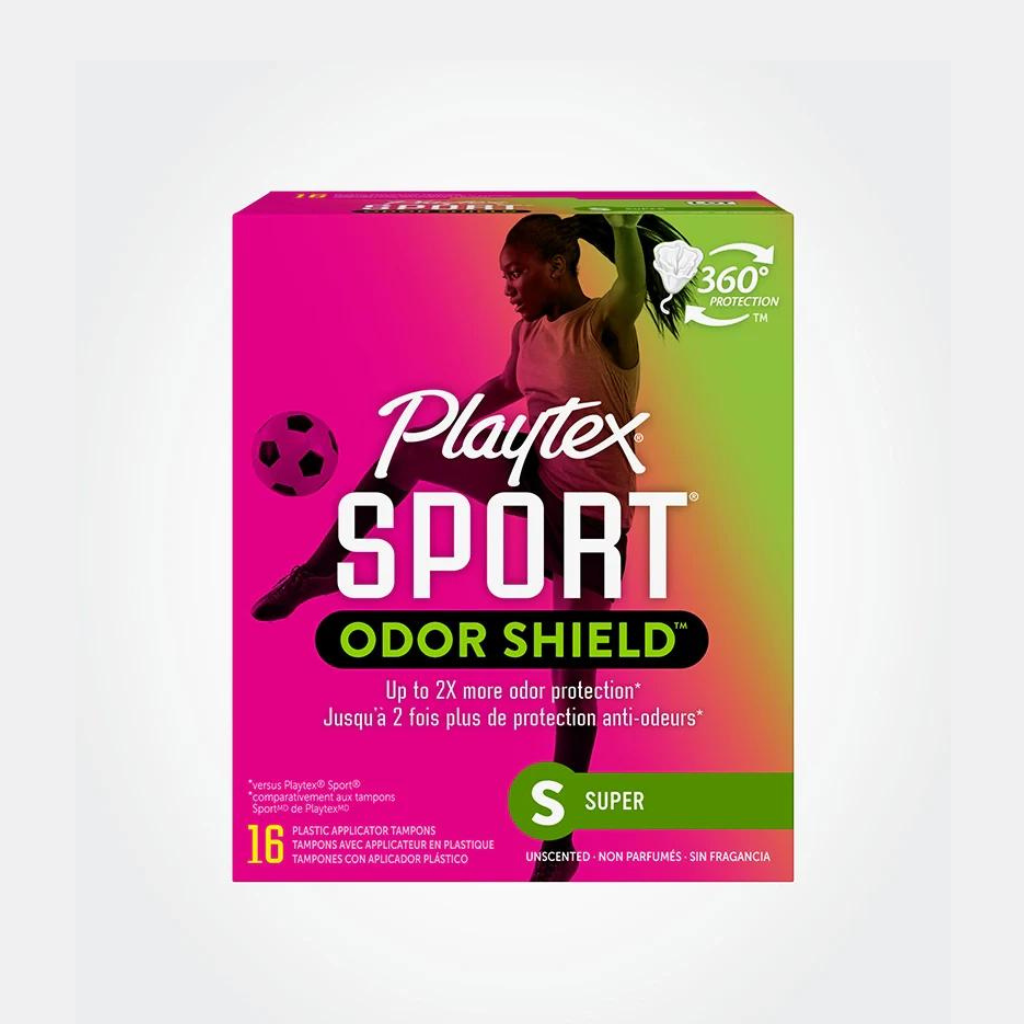 Playtex Sport Odor Shield Tampons, Super Absorbency 16CT 12 Cases