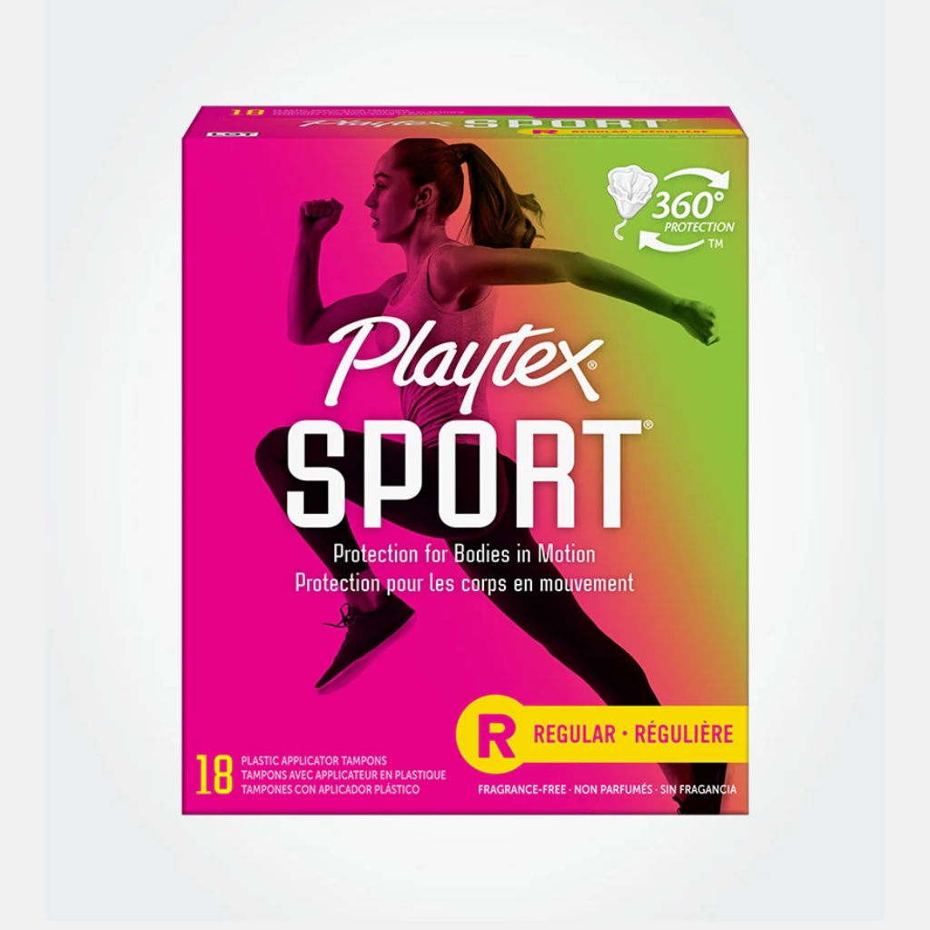 Playtex Sport Tampons, Regular Absorbency 18CT 12 Cases