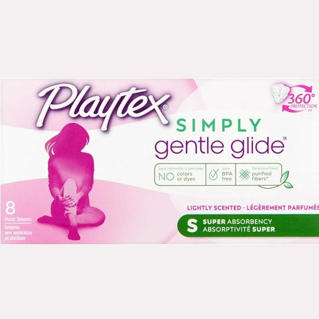 Playtex Simply Gentle Glide Tampons, Super Absorbency 8CT Pack of 10