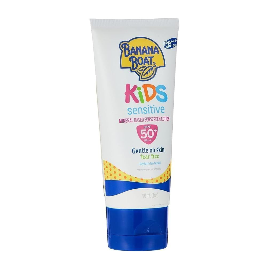 Banana Boat Kids 100% Mineral Sunscreen Lotion, SPF 50, 3oz 12 Cases