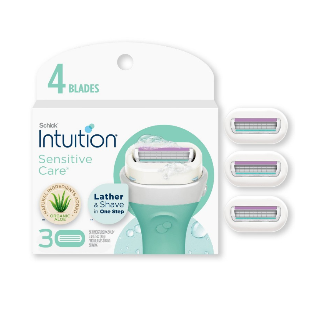 Schick Intuition Sensitive Care Razor Blade Refills 3CT Case of 60