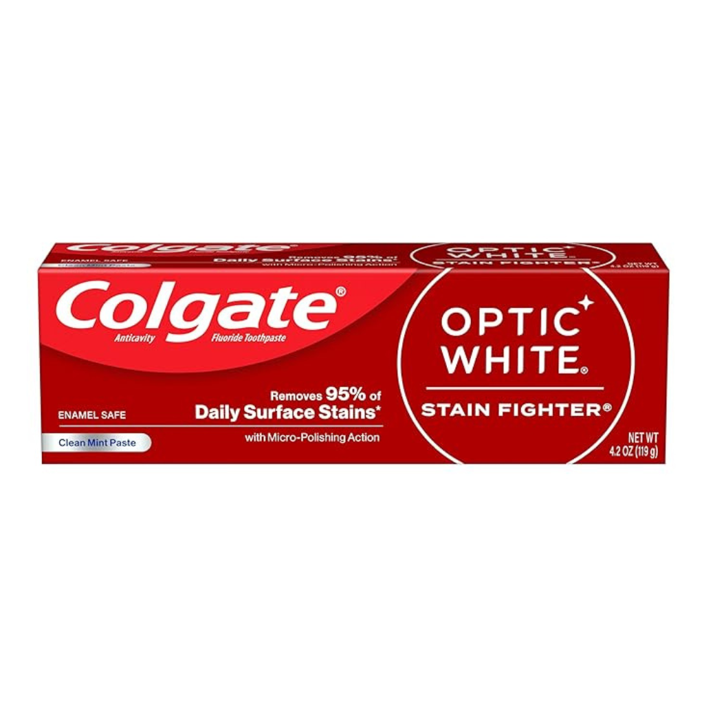 Colgate Optic White Stain Fighter Whitening Toothpaste 4.2 oz CS SP Fresh Mint