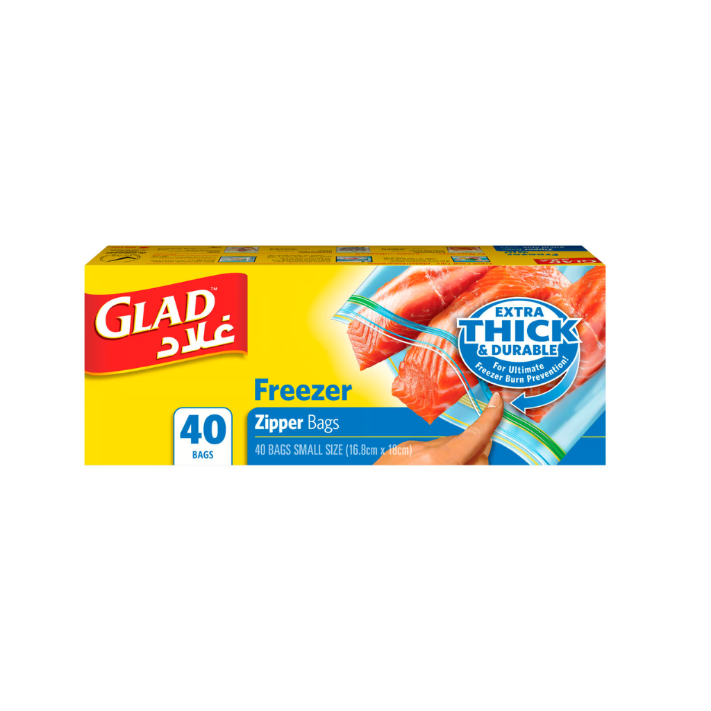 Glad Food Bags Freezer Zipper Qrt 9/40ct