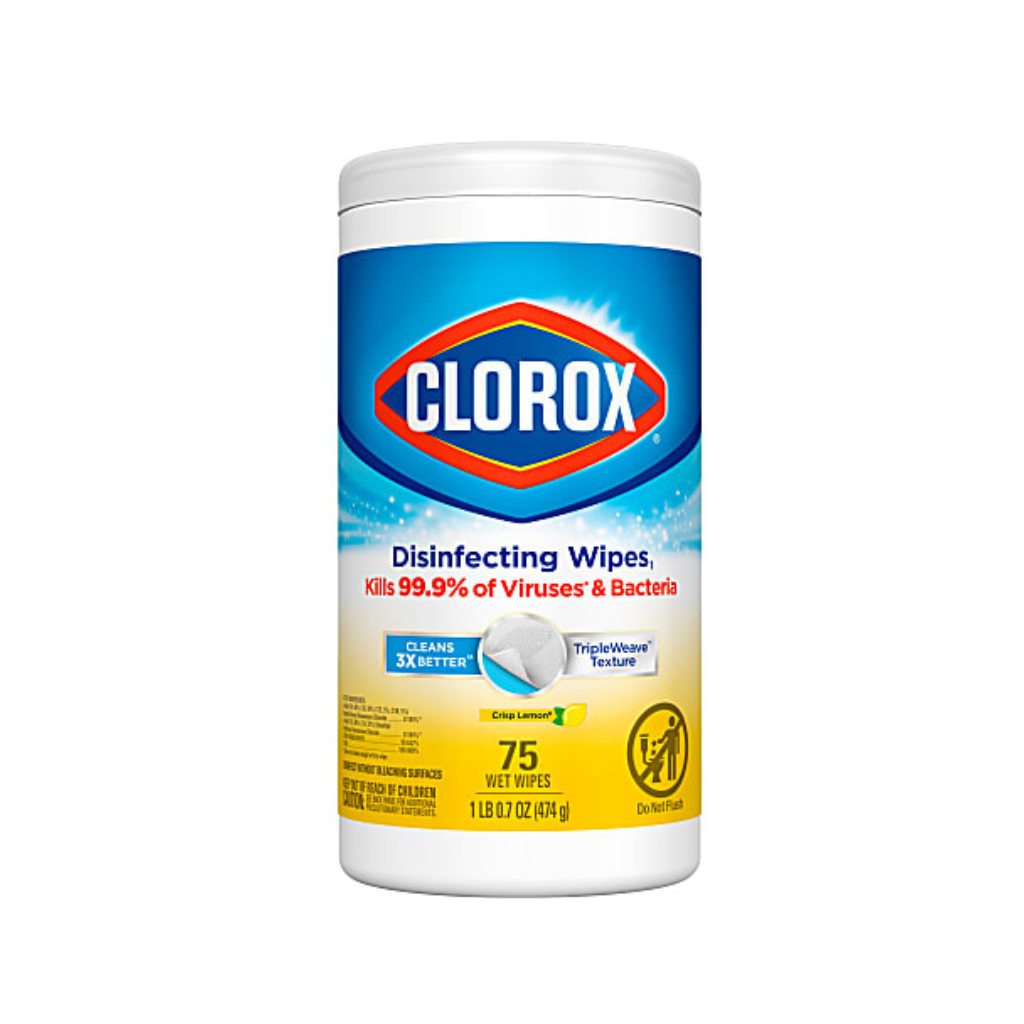 Clorox Disinfecting Wipes Crisp Lemon 6/75ct