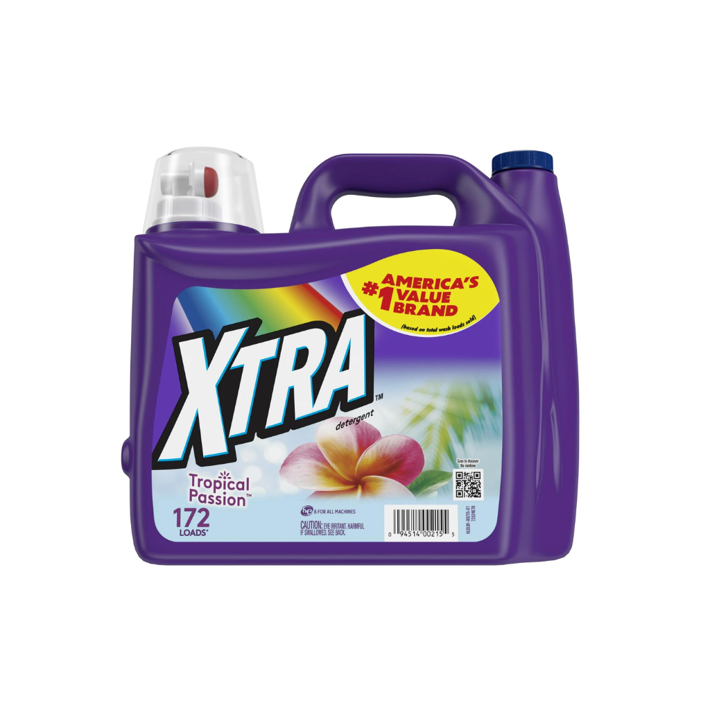 Xtra Liquid Laundry Detergent Tropical Passion 206.4 OZ Pack 2