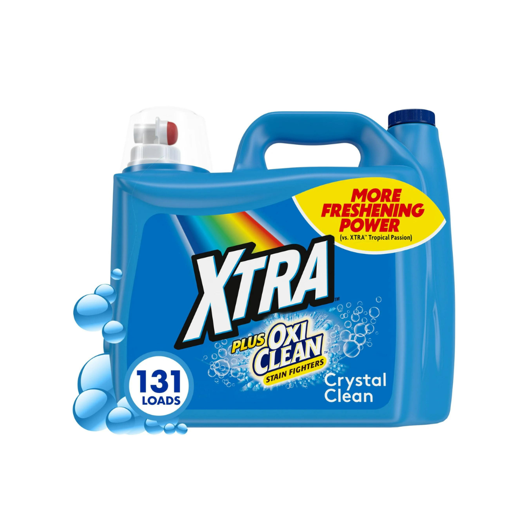 Xtra Liquid Laundry Detergent Plus Oxi Clean Crystal Clean 203.1 OZ Pack 2