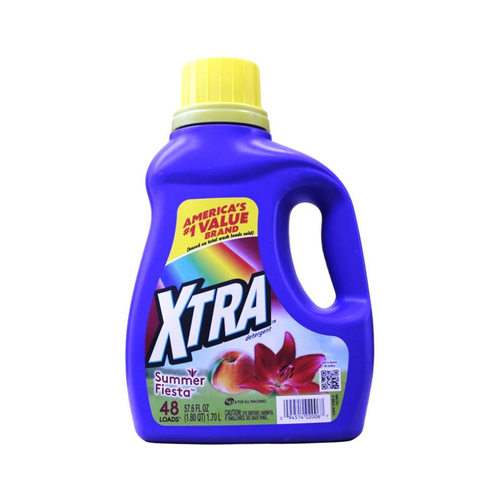 Xtra Liquid Laundry Detergent Summer Fiesta 57.6 OZ / 48 Loads Pack 6