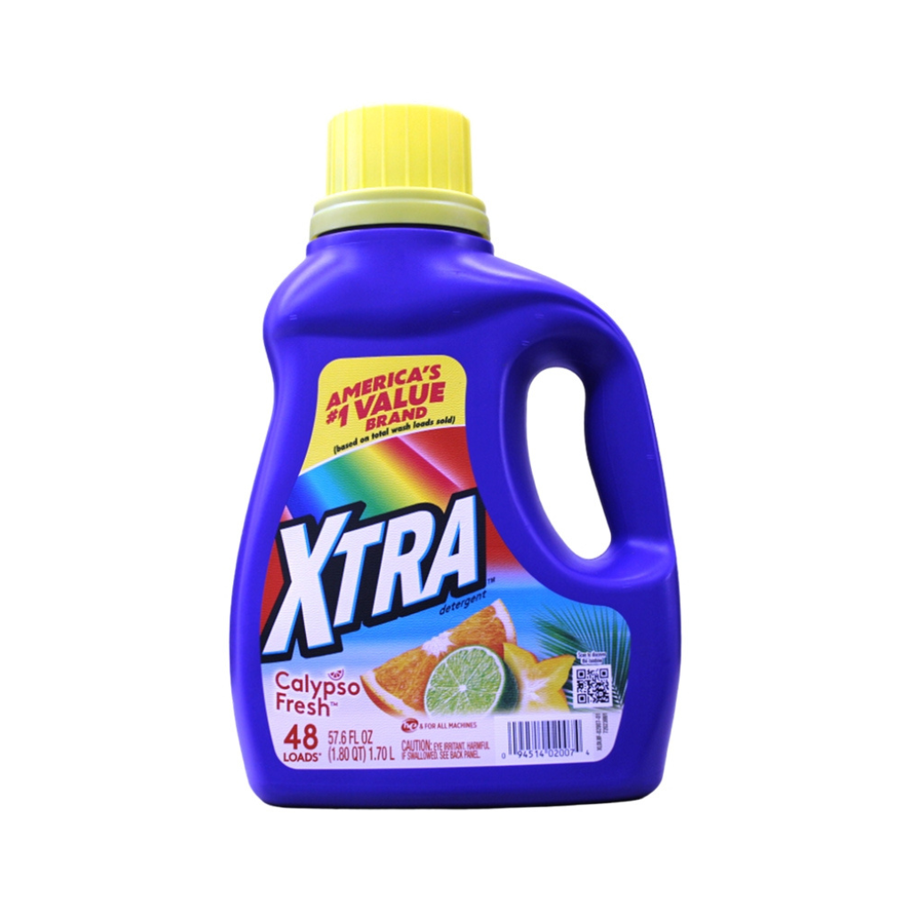 Xtra Liquid Laundry Detergent Calypso Fresh 57.6 OZ / 48 Loads Pack 6