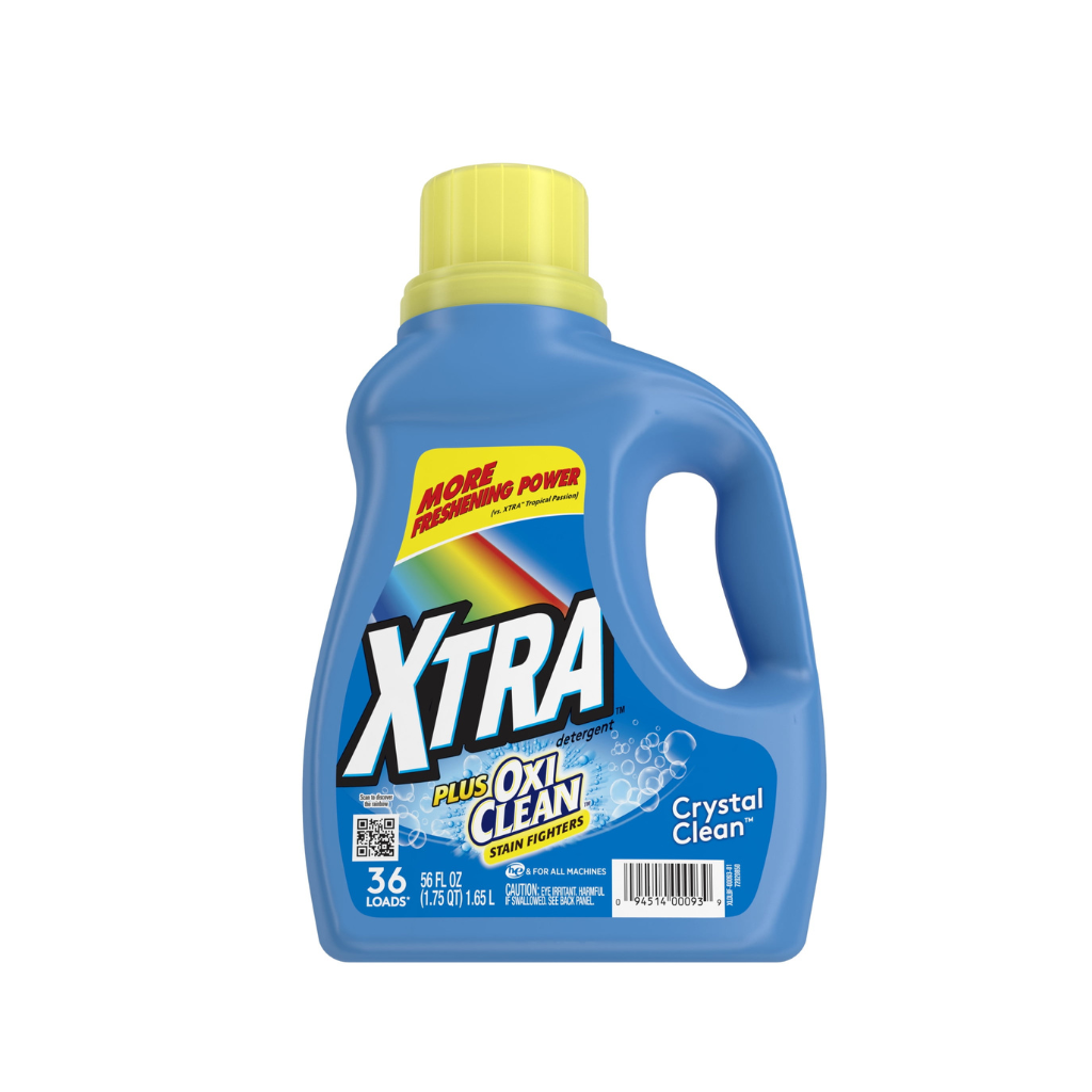 Xtra Liquid Laundry Detergent Plus Oxi 56 OZ / 36 Loads Pack 6