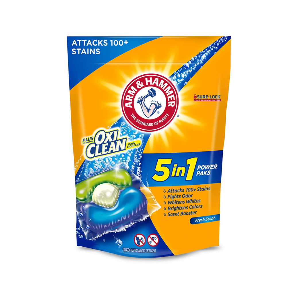 Arm & Hammer Plus Oxi Clean Power Paks - 5 in 1 42ct Pack 4