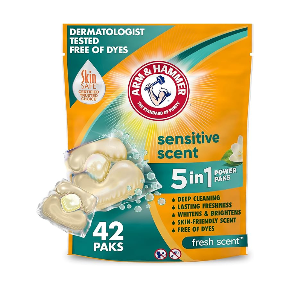 Arm & Hammer Sensitive Skin Plus Scent 5 in 1 24ct  Pack 4