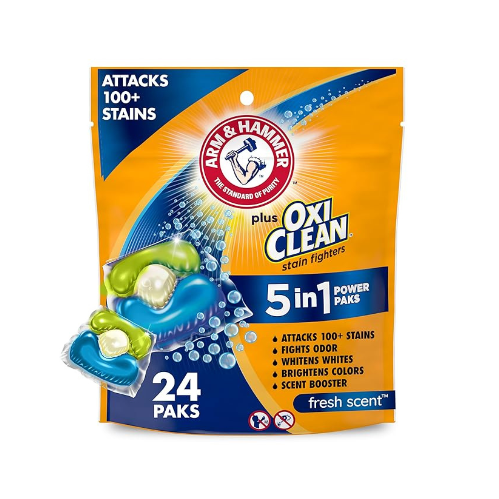 Arm & Hammer Plus Oxi Clean Power Packs - 5 in 1 24ct  Pack 4