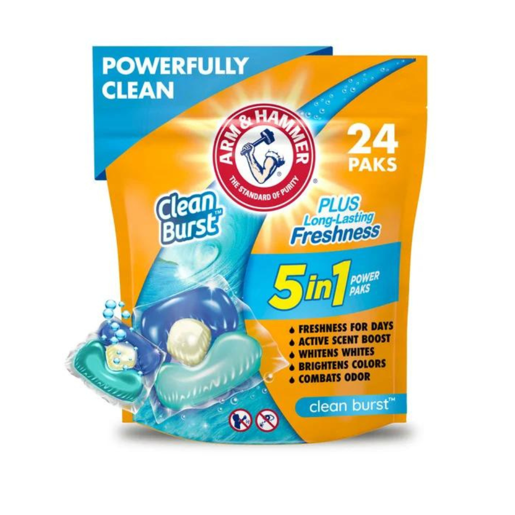 Arm & Hammer Clean Burst 5 in 1 24ct  Pack 4