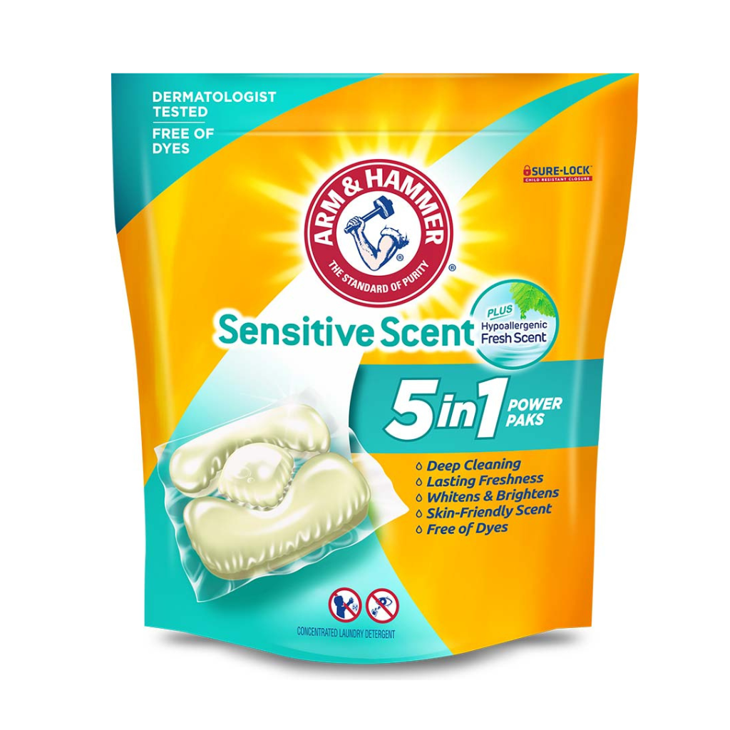 Arm & Hammer Sensitive Skin Plus Scent 5 in 1 14ct  Pack 4