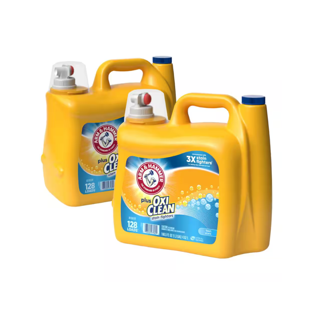 Arm & Hammer Liquid Laundry 166.5oz Fresh Scent Plus OxiClean / 128 loads Pack 2