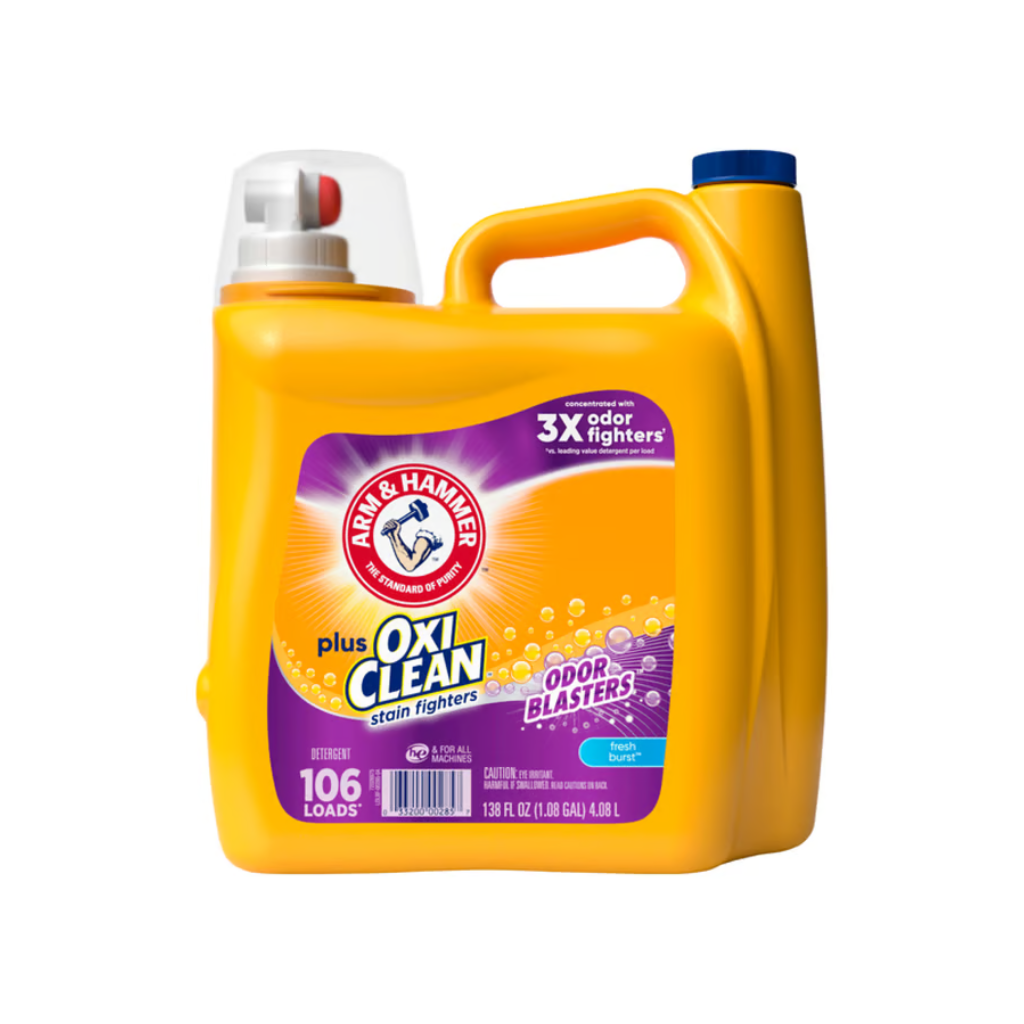 Arm & Hammer Liquid Laundry 138oz Plus OxiClean with Odor Blasters / 106 loads Pack 2