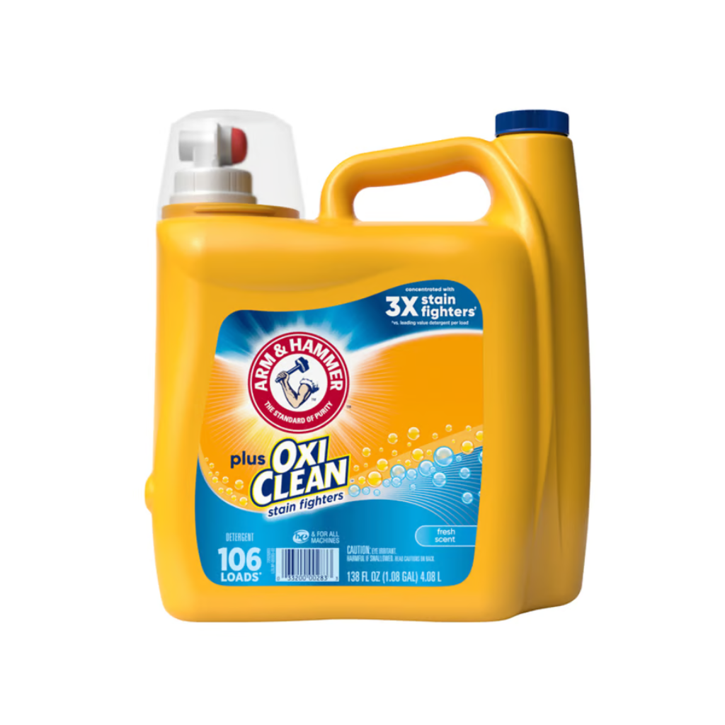 Arm & Hammer Liquid Laundry 138oz Fresh Scent Plus Oxi Clean /106 loads Pack 2